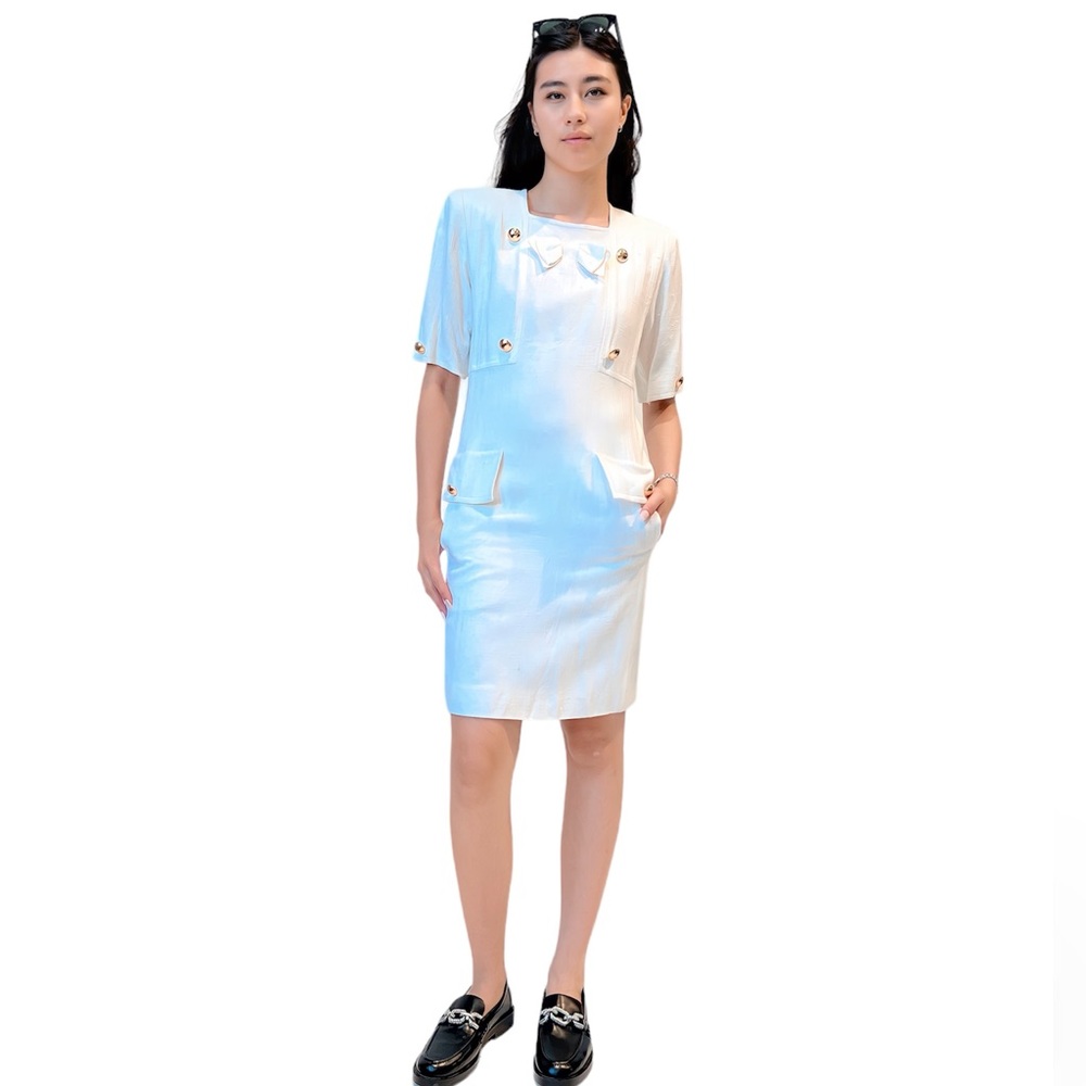 NINA RICCI PARIS VINTAGE DRESS LINEN